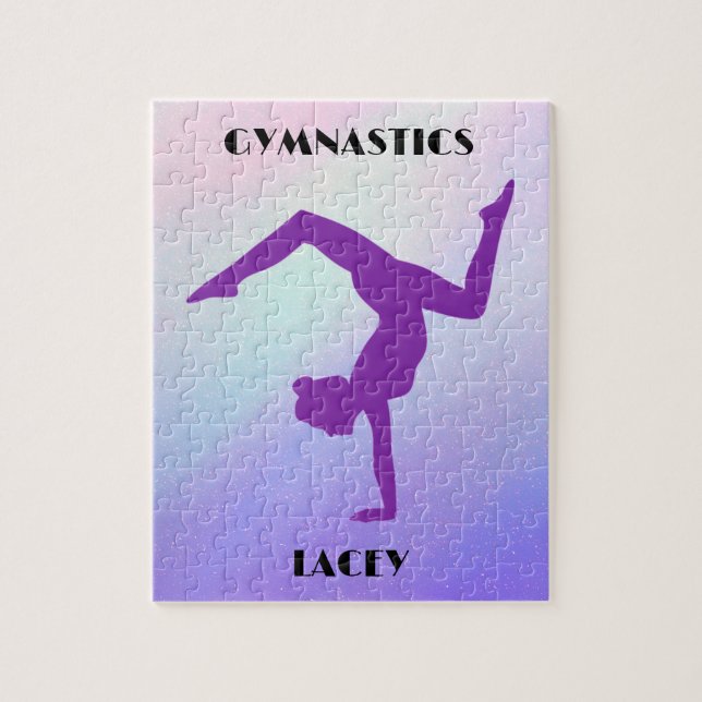 RAINBOW GYMNASTICS GYMNAST PUZZLE Personlig Pussel (Vertikal)