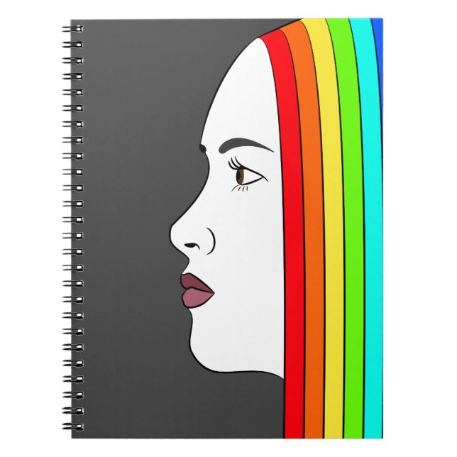 Rainbow Hair Anteckningsbok (Framsidan)