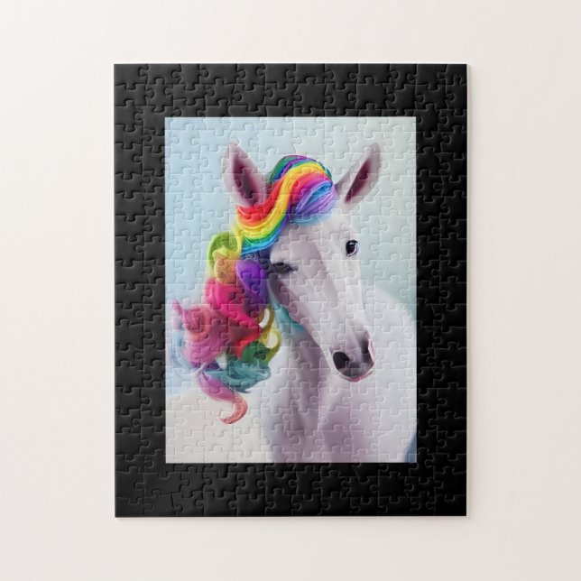 Rainbow Hair Horse Jigszle Puzzle Pussel (Vertikal)
