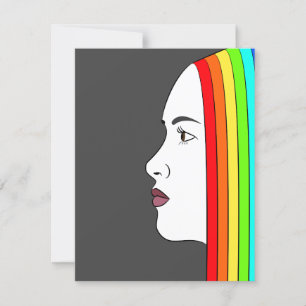 Rainbow Hair Inbjudningar
