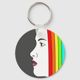Rainbow Hair Nyckelring