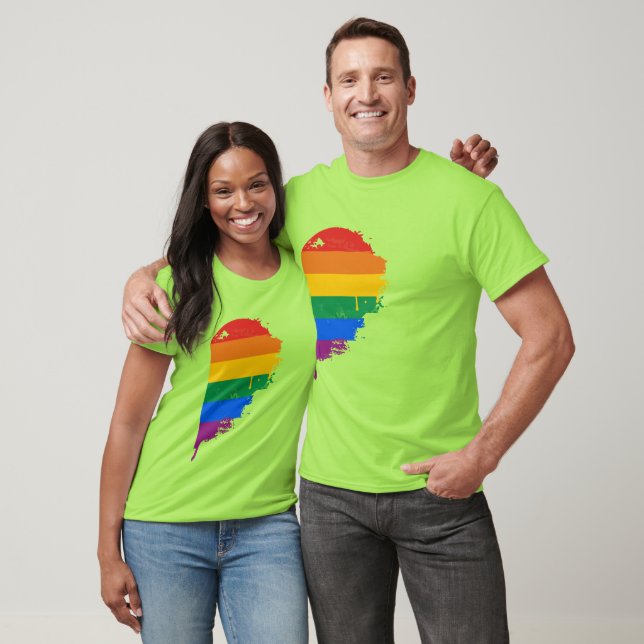 RAINBOW HALF HEART-HÖGER -.png T-shirt (Unisex)