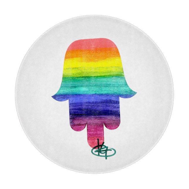 Rainbow Hamsa Art Caking Board (Framsidan)