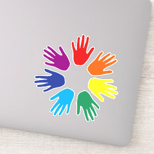 Rainbow händer klistermärken