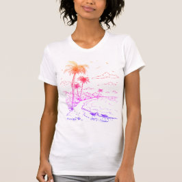 Rainbow Handflatan Träd och Sandpiper Beach Life T Shirt
