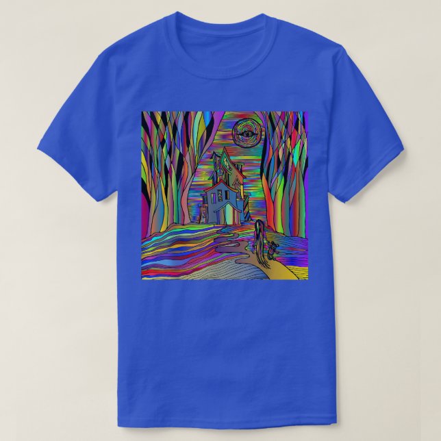 Rainbow Haunted House T Shirt (Design framsida)