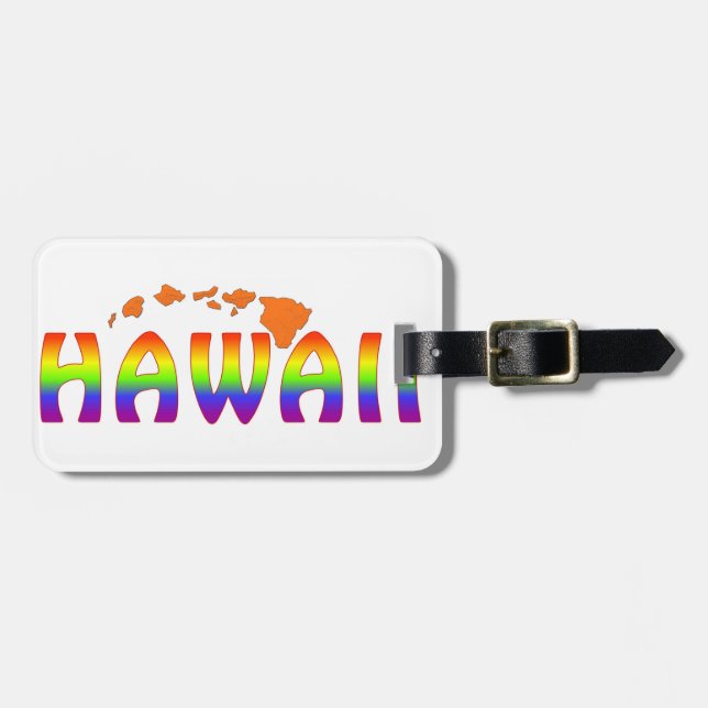 Rainbow Hawaii orange Islands Bagagebricka (Horisontell Framsida)