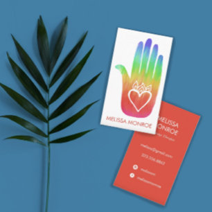 Rainbow Healing Hand Bodywork Massage Visitkort