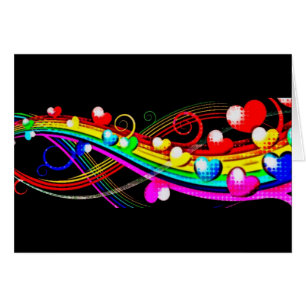 Rainbow Hearets Greeting Card Hälsningskort