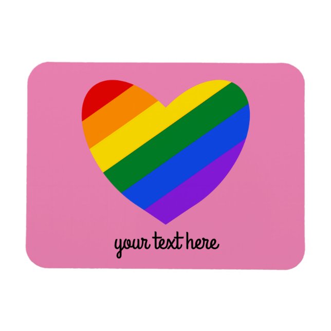 Rainbow Heart #1 Magnet (Horisontell)