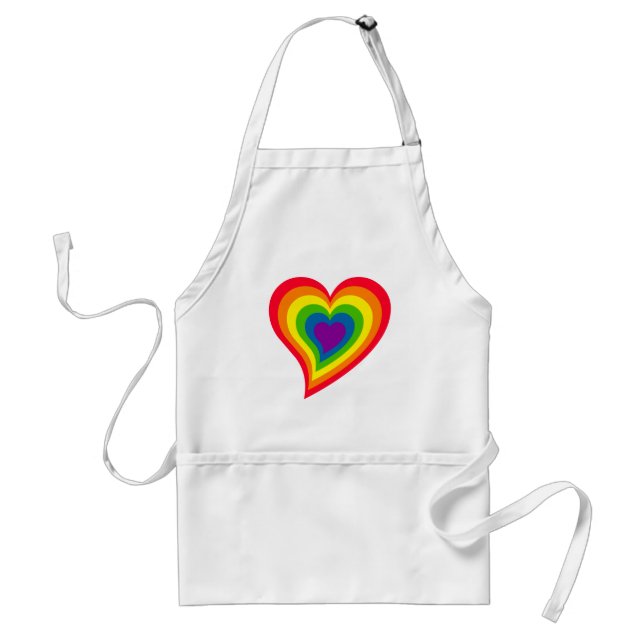 Rainbow Heart apron Förkläde (Framsidan)