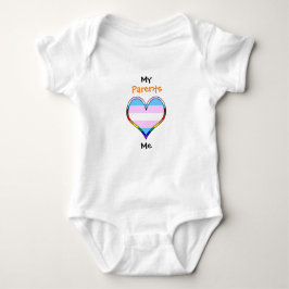 Rainbow Heart Baby Bodykostym T Shirt