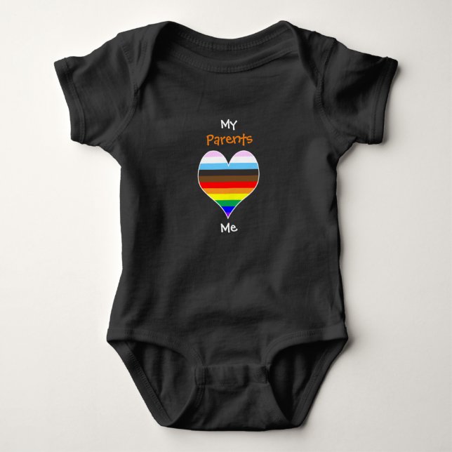 Rainbow Heart Baby Bodykostym T Shirt (Framsida)