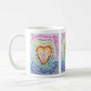 Rainbow Heart Cancer kan inte Dikt Coffee Mugg