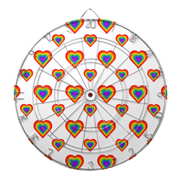 Rainbow Heart Darttavla (Framsidan)