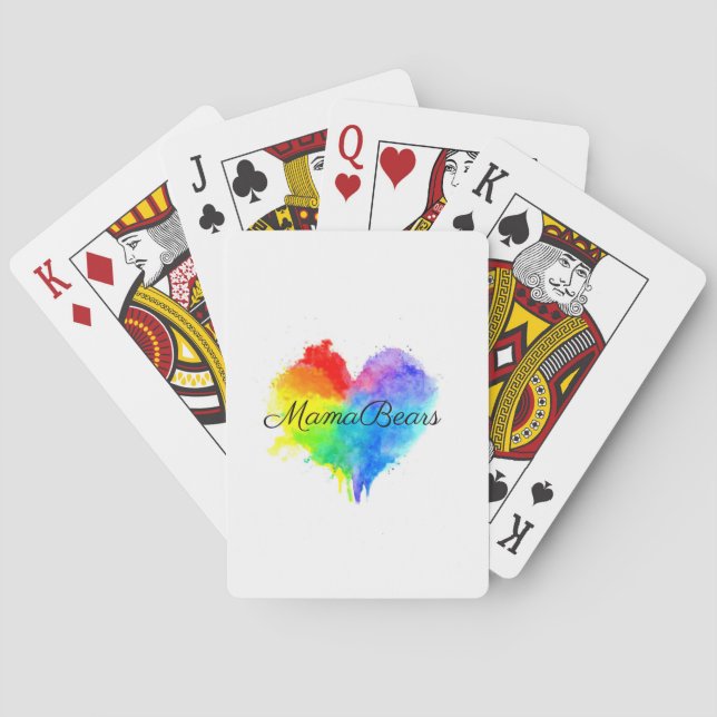 Rainbow Heart Deck of Cards Casinokort (Baksidan)