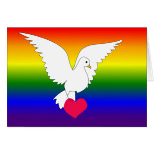 RAINBOW HEART DOVE OBS KORT