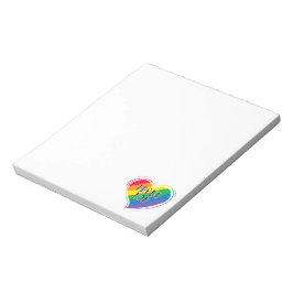 Rainbow Heart Flagga Proud Pappa LGBT Gay pride må Anteckningsblock
