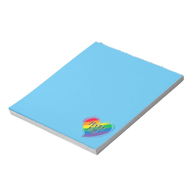Rainbow Heart Flagga Proud Pappa LGBT Gay pride må Anteckningsblock (Roterad)