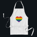 Rainbow Heart Förkläde<br><div class="desc">Den här plattan har ett hjärta med en utformning av pridet för regnbåge. Visa ditt sanna färg,  stödja giftermål jämlikhet och fira gay pride.</div>