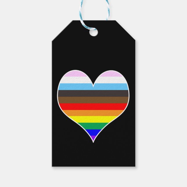 Rainbow Heart Gift-Märkre Presentetikett (Framsidan)