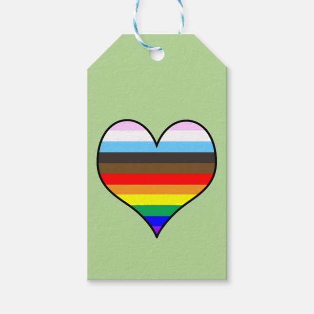 Rainbow Heart Gift-Märkre Presentetikett (Framsidan)