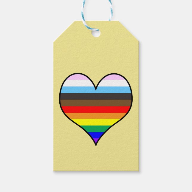 Rainbow Heart Gift-Märkre Presentetikett (Framsidan)