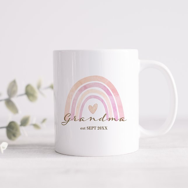 Rainbow Heart Grandma Gift Kaffemugg (Skapare uppladdad)