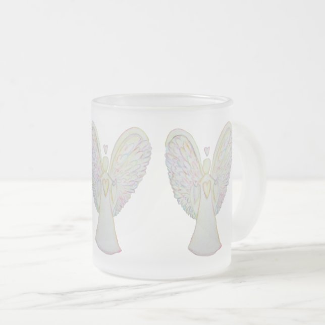 Rainbow Heart Guardian Angel Coffee Kopp eller Mug (Framsida höger)