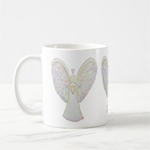 Rainbow Heart Guardian Angel Coffee Kopp eller Mug