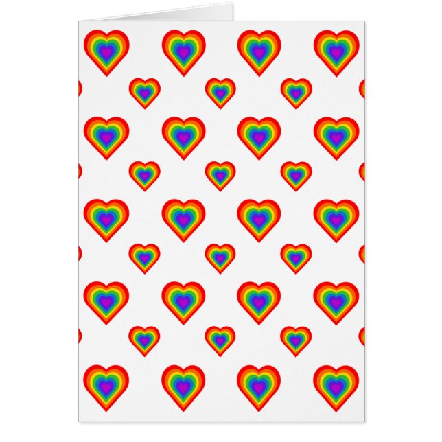 Rainbow Heart Hälsningskort (Framsidan)