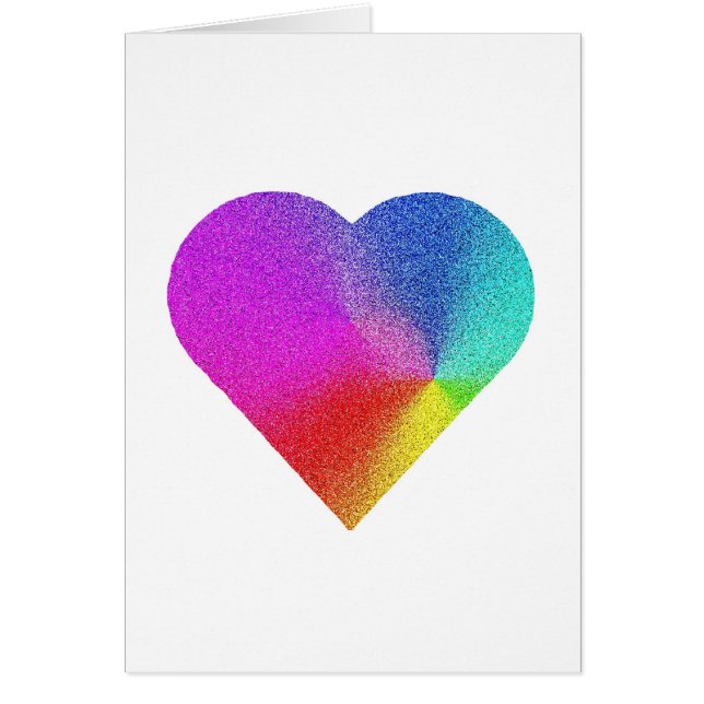 Rainbow Heart Hälsningskort (Framsidan)