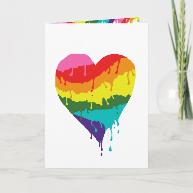 Rainbow Heart Helgkort (Framsida)