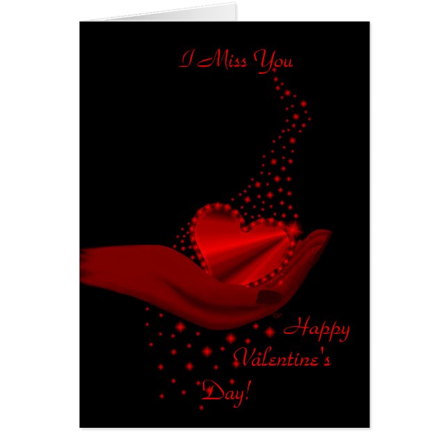 Rainbow Heart i Hand med stjärnor Hälsningskort (Framsidan)