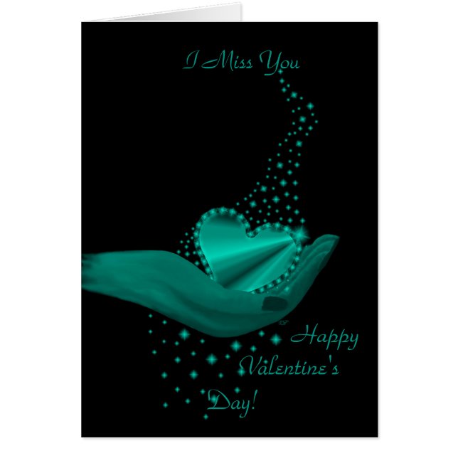 Rainbow Heart i Hand med stjärnor OBS Kort (Framsidan)