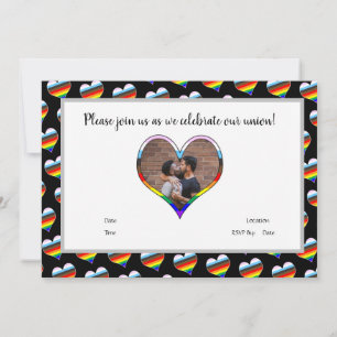 Rainbow Heart-inbjudan Inbjudningar