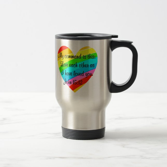 RAINBOW HEART JOHN 15:12 DESIGN RESEMUGG (Höger)