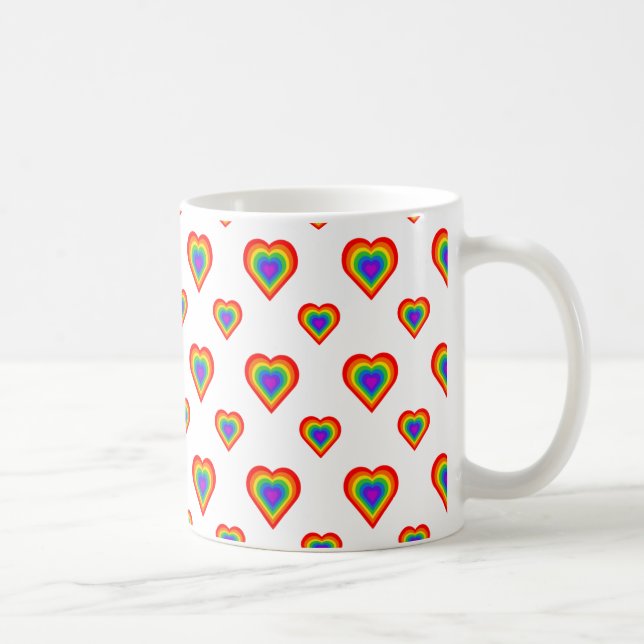 Rainbow Heart Kaffemugg (Höger)