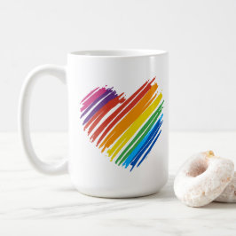 Rainbow Heart Kaffemugg