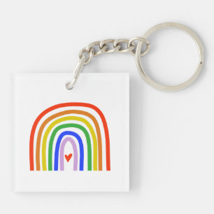 Rainbow Heart Kärlek Artisan Colorful Kids Handraw