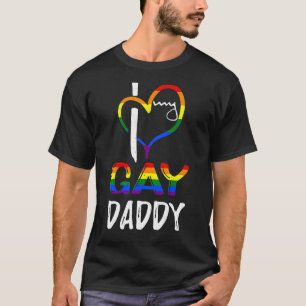 Rainbow Heart Kärlek Gay Pappa Lgbtq Lgbt Pride Mo T Shirt