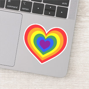 Rainbow Heart Klistermärken