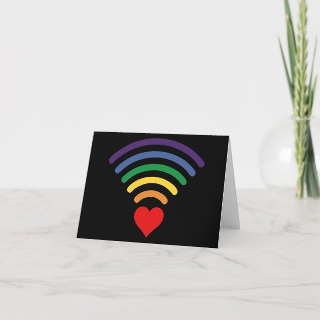 RAINBOW HEART KOMMER UT FRÅN HBT-KORT KORT (Framsida)