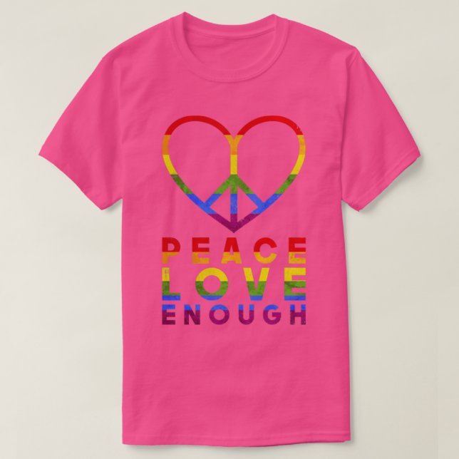 Rainbow Heart LGBT T Shirt (Design framsida)