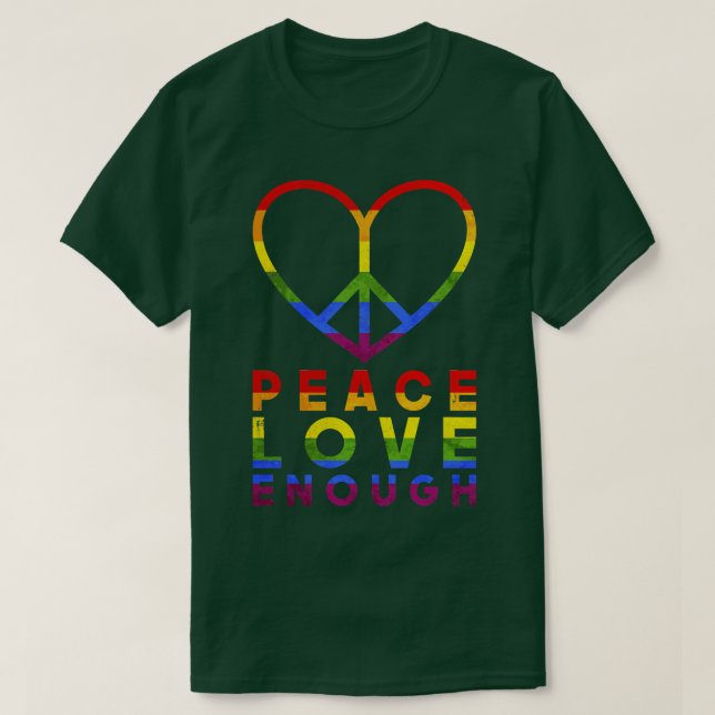 Rainbow Heart LGBT T Shirt (Design framsida)