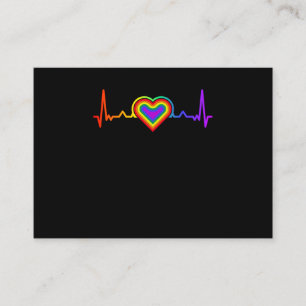 Rainbow Heart LGBTQ Lesbisk Gay pride Visitkort