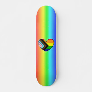 Rainbow Heart LGBTQ+ Mini Skateboard Bräda 18,5 Cm