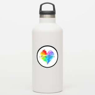 Rainbow Heart Logotyp Vinyl Sticker Klistermärken