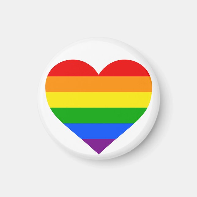 "RAINBOW HEART" MAGNET (Framsidan)