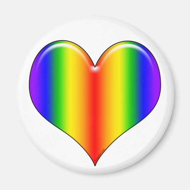 Rainbow Heart Magnet (Framsidan)